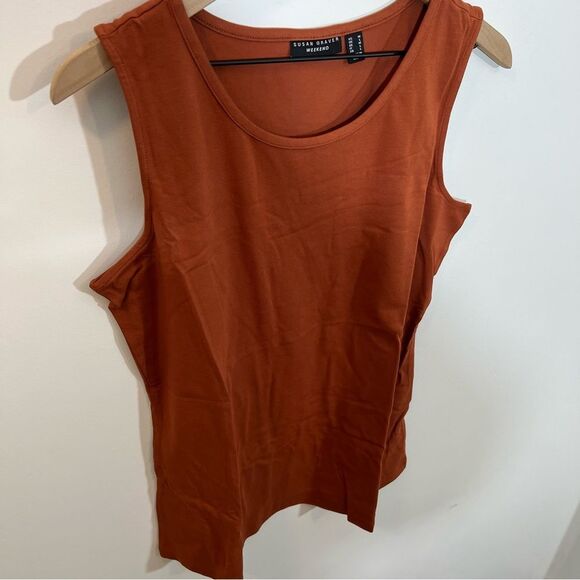 New Susan Graver Weekend Solid & Striped Cotton Modal Set of 2 Tops | Size M - Picture 8 of 13